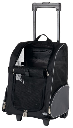 TRIXIE REISMAND TROLLEY ZWART / GRIJS 36X27X50 CM