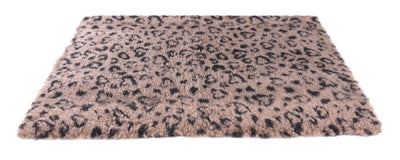 VETBED PRINT LUIPAARDPRINT BEIGE / ZWART GERECYCLED 100X75X2 CM