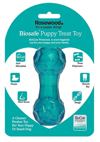 BIOSAFE PUPPY SNACK DUMBELL BLAUW 