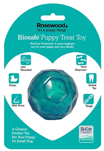 BIOSAFE PUPPY SNACK BAL BLAUW 6.5X6.5X6.5 CM