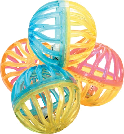 ZOLUX KATTENSPEELGOED BAL TWIST MET BEL ASSORTI 4 CM 4 ST