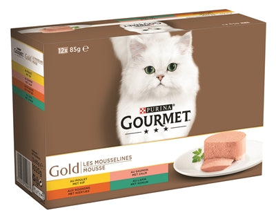 GOURMET GOLD 12-PACK FIJNE MOUSSE 12X85 GR