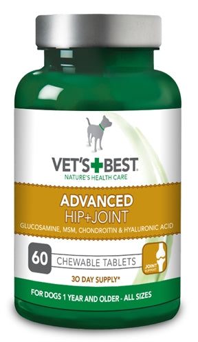 VETS BEST ADVANCED HIP+JOINT HOND 60 TBL