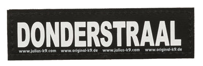 JULIUS K9 LABELS VOOR POWER-HARNAS / TUIG DONDERSTRAAL SMALL