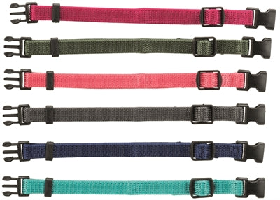 TRIXIE PUPPY HALSBANDSET FUCHSIA/GRAFIET/INDIGO/BOSGROEN/KORAAL 17-25 CM 6 ST