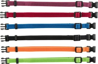 TRIXIE PUPPY HALSBAND SET ZWART/ROOD/BLAUW/APPEL/PAPAYA/ORCHIDEE 22-35 CM 6 ST