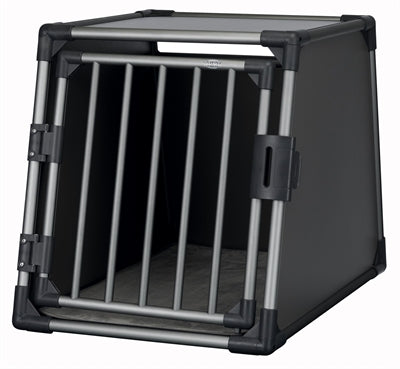 TRIXIE VERVOERSBOX ALUMINIUM GRAFIET M-L: 86X61X65 CM
