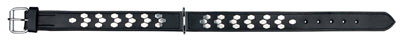 TRIXIE HALSBAND HOND ACTIVE LEER MET APPLICATIES ZWART 55-65X4 CM