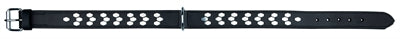 TRIXIE HALSBAND HOND ACTIVE LEER MET APPLICATIES ZWART 65-75X4 CM