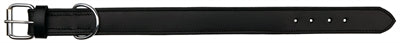 TRIXIE HALSBAND HOND ACTIVE LEER BREED ZWART 38-45X4 CM