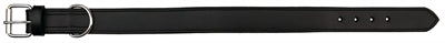 TRIXIE HALSBAND HOND ACTIVE LEER BREED ZWART 48-55X4 CM