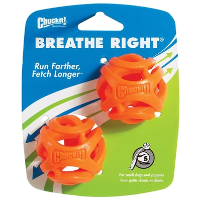 CHUCKIT BREATHE RIGHT FETCH BAL ORANJE 5 CM 2 ST