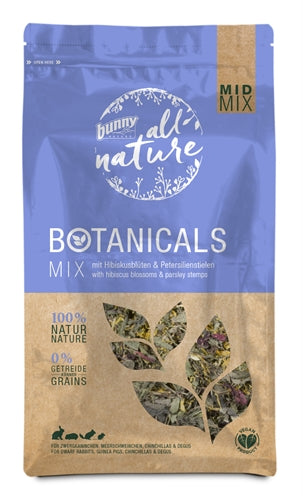 BUNNY NATURE BOTANICALS MIDI MIX HIBISCUSBLOESEM / PETERSELIE STELEN 150 GR