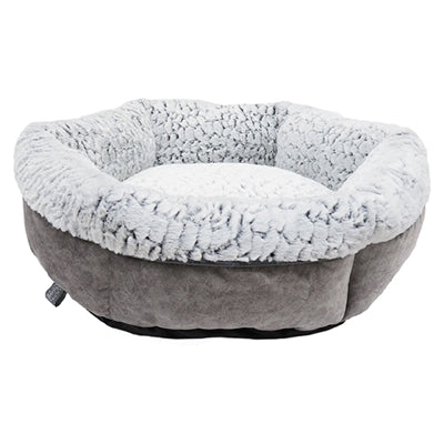 ROSEWOOD HONDENMAND LUXURY PLUSH ROND GRIJS 48X48 CM
