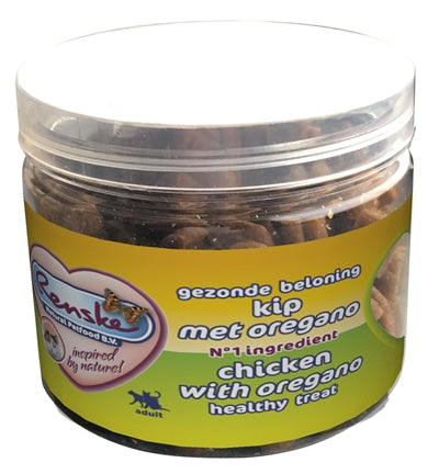 RENSKE KAT GEZONDE BELONING MINI HARTJES KIP / OREGANO 100 GR