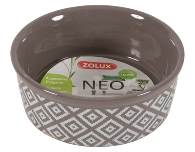 ZOLUX VOERBAK KNAAGDIER NEO SANDSTONE GRIJS 150 ML 10X10X4 CM