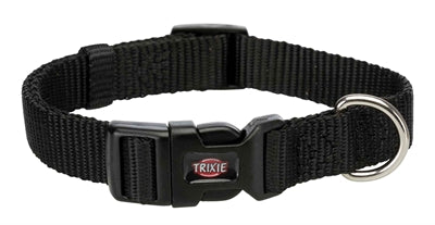 TRIXIE HALSBAND HOND PREMIUM ZWART 25-40X1.5 CM