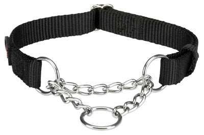TRIXIE HALSBAND HOND PREMIUM HALFSLIP HALSBAND ZWART 30-40X1.5 CM