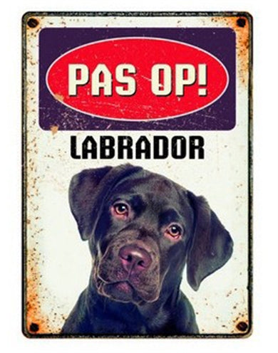 PLENTY GIFTS WAAKBORD BLIK LABRADOR 15X21 CM