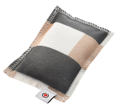 CANADIAN CAT SPEELKUSSEN KARO MET CATNIP GRIJS / BEIGE 10X7.5X1 CM