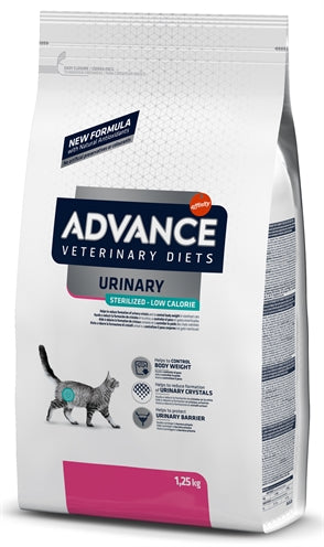 ADVANCE VETERINARY DIET CAT URINARY STERILIZED MINDER CALORIEËN 1.25 KG