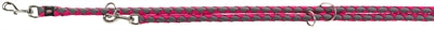TRIXIE HONDENRIEM CAVO VERSTELBAAR FUCHSIA / GRIJS 200X1.8 CM