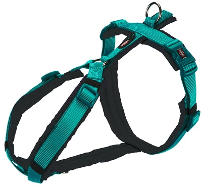 TRIXIE HONDENTUIG PREMIUM TREKKING AQUA BLAUW / GRIJS 62-74X2.5 CM