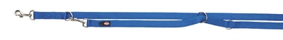 TRIXIE HONDENRIEM PREMIUM DUBBELGESTIKT VERSTELBAAR ROYAL BLAUW 200X1 CM