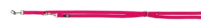 TRIXIE HONDENRIEM PREMIUM DUBBELGESTIKT VERSTELBAAR FUCHSIA 200X2 CM