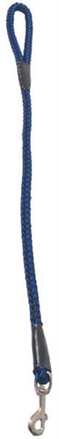 NYLON KORTHOUDER GEVLOCHTEN BLAUW/ZWART 15 MMX75 CM