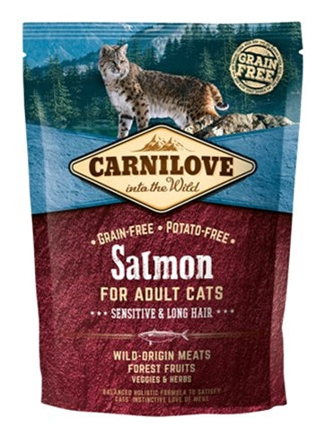 CARNILOVE SALMON SENSITIVE / LONG HAIR 400 GR