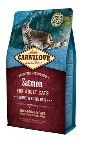CARNILOVE SALMON SENSITIVE / LONG HAIR 2 KG