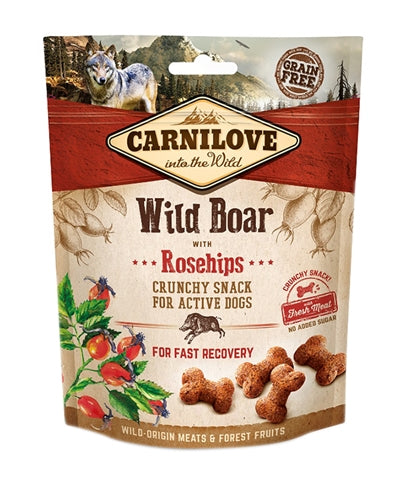 CARNILOVE CRUNCHY SNACK EVERZWIJN / ROZENBOTTEL 200 GR