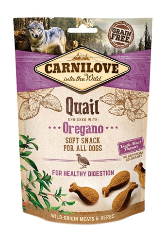 CARNILOVE SOFT SNACK KWARTEL / OREGANO 200 GR