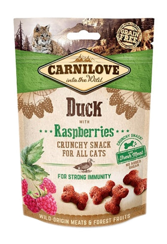 CARNILOVE CRUNCHY SNACK EEND / FRAMBOOS 50 GR