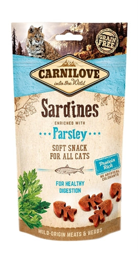 CARNILOVE SOFT SNACK SARDINES / PETERSELIE 50 GR