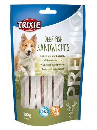 TRIXIE PREMIO DEER FISH SANDWICHES 100 GR