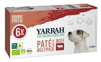 YARRAH DOG ALU PATE MULTIPACK BEEF 6X150 GR