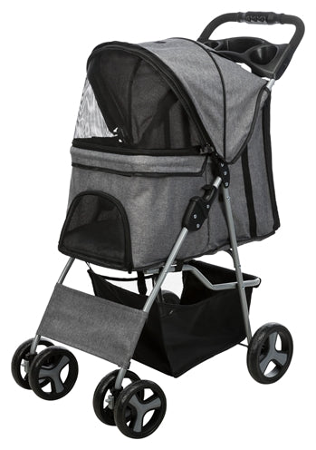 TRIXIE HONDENBUGGY GRIJS 47X80X100 CM TOT 15 KG