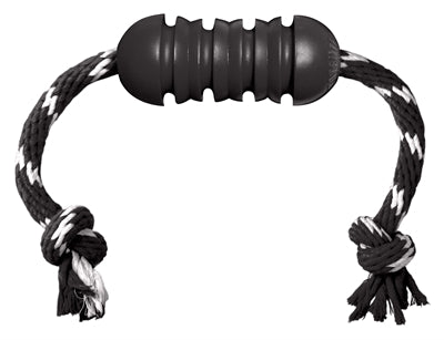 KONG EXTREME DENTAL MET TOUW ZWART / WIT 12X5X5 CM