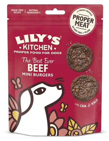LILY'S KITCHEN DOG THE BEST EVER BEEF MINI BURGERS 70 GR