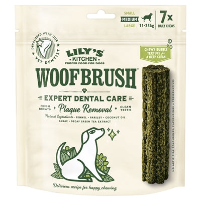LILY'S KITCHEN DOG WOOFBRUSH DENTAL CARE MEDIUM 7X28 GR