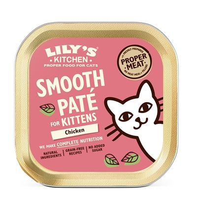 LILY'S KITCHEN CAT KITTEN SMOOTH PATE CHICKEN 19X85 GR