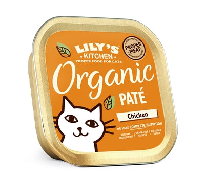LILY'S KITCHEN CAT ORGANIC CHICKEN PATE 19X85 GR