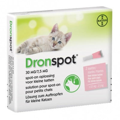 BAYER DRONSPOT KAT SPOT ON S 0.5-2.5 KG 2 PIP