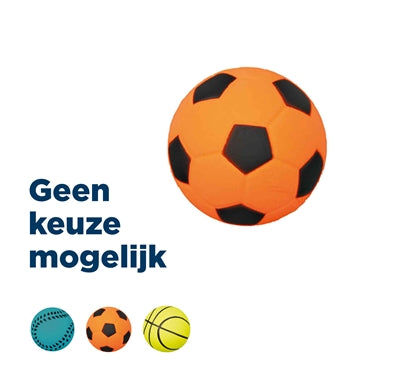 TRIXIE BAL DRIJVEND SCHUIMRUBBER ASSORTI 4.5X4.5X4.5 CM