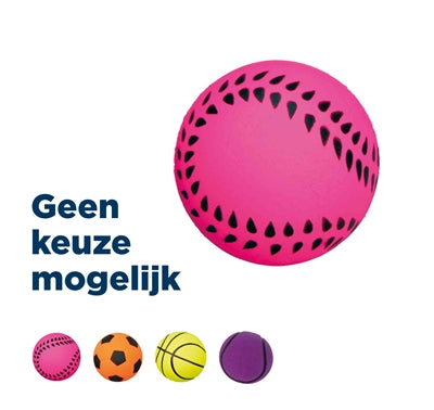 TRIXIE BAL NEON DRIJVEND SCHUIMRUBBER ASSORTI 4.5X4.5X4.5 CM