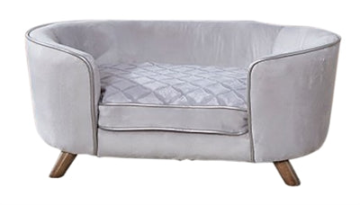 ENCHANTED HONDENMAND / SOFA QUICKSILVER ZILVERKLEURIG 84X57X35.5 CM