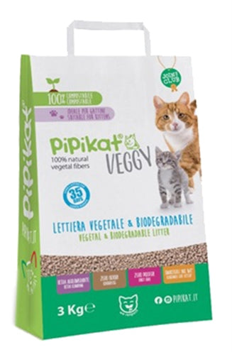 PIPIKAT VEGGY KATTENBAKVULLING 3 KG