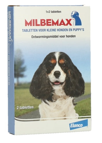 MILBEMAX TABLET ONTWORMING PUPPY / KLEINE HOND 0.5-10 KG 2 TBL